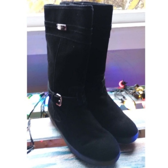 Coach Shoes - Coach Black Tallulah Suede Sherpa Lined Winter Women Size 8